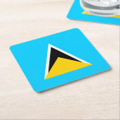 セントルシア スクエアペーパーコースター (アングル)