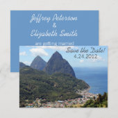 セントルシア セーブ・ザ・デート カード (正面/裏面)