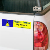 セントルシア バンパーステッカー (トラック上)