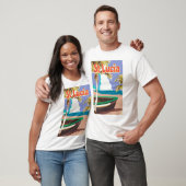 セントルシア ビンテージ ビーチ 旅行 ポスター Tシャツ (ユニセックス)