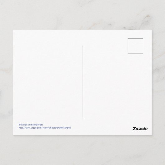 セントルシア:ヤシの木、潮風。..yesお願い! ポストカード (裏面)