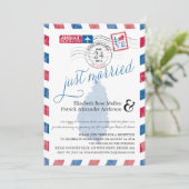 セントルシア 結婚しました エアメール ポスト 受取 招待状 (スタンド正面)