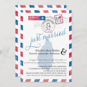 セントルシア 結婚しました エアメール 受け付け 招待状 (正面/裏面)