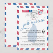 セントルシア 結婚しました 航空郵便 郵便 受取通知 招待状 (正面/裏面)