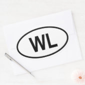 セントルシア「WL」 楕円形シール (封筒)