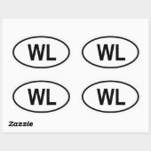 セントルシア「WL」 楕円形シール (シート)