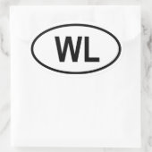 セントルシア「WL」 楕円形シール (バッグ)