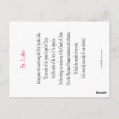 セントルーク祈りの言葉カード ポストカード (裏面)