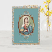 セントルーシー|ルシア宗教ヴィンテージパトロンの目 カード (黄色い花)