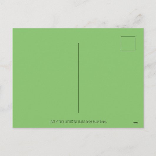 セントレプラーシャンHIS N' FITZ LEPRECHAUN、パディーズデイおもしろいネコ シーズンポストカード (裏面)