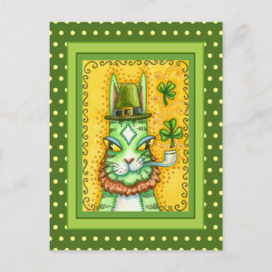 セントレプラーシャンHIS N' FITZ LEPRECHAUN、パディーズデイおもしろいネコ ポストカード