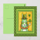 セントレプラーシャンHIS N' FITZ LEPRECHAUN、パディーズデイおもしろいネコ ポストカード (正面/裏面)