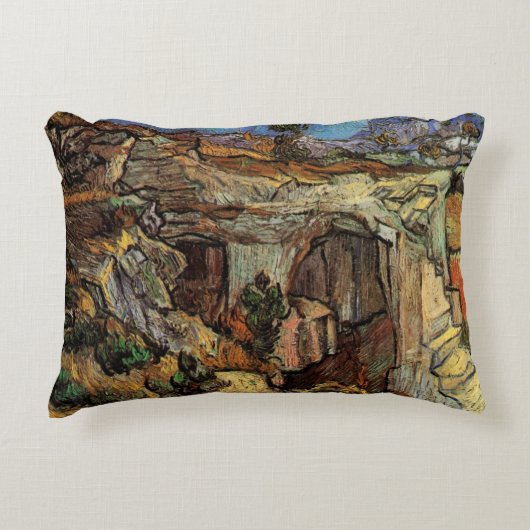 セントレミーの採石場への入り口ビンセント・ヴァン・ゴッホ アクセントクッション (正面)