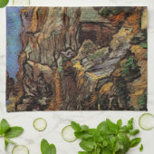 セントレミーの採石場への入り口ビンセント・ヴァン・ゴッホ キッチンタオル (折り畳み)