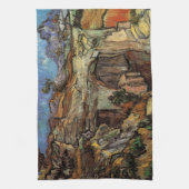 セントレミーの採石場への入り口ビンセント・ヴァン・ゴッホ キッチンタオル (縦)