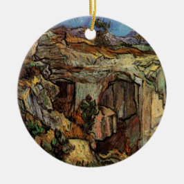 セントレミーの採石場への入り口ビンセント・ヴァン・ゴッホ セラミックオーナメント