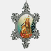 セントロッコウィンター（鳥）ショウジョウコウカンチョウプータースノーフレークオーナメント スノーフレークピューターオーナメント (左)