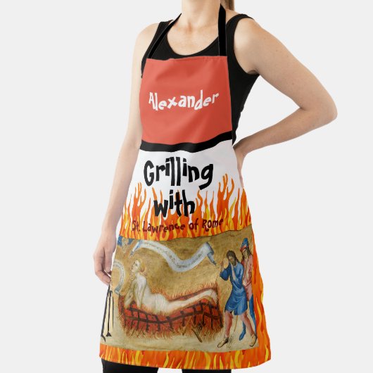 セントローレンス全周プリントエプロンで焼く エプロン (インサイチュ)