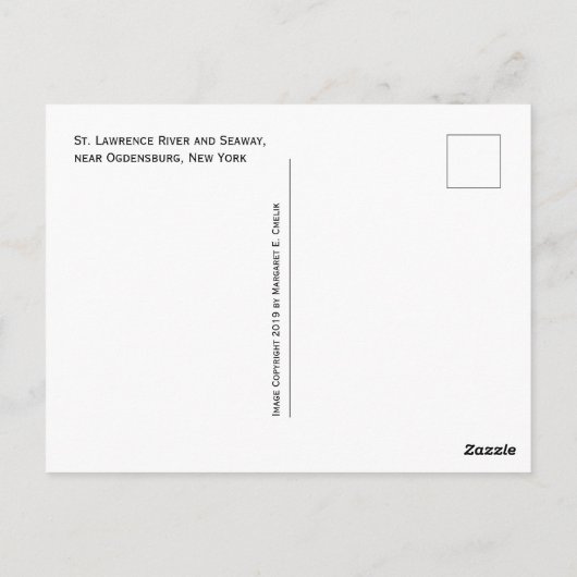 セントローレンス川とシーウェイ、ニューヨーク ポストカード (裏面)