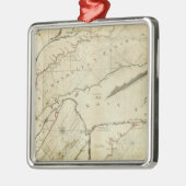 セントローレンス川の正確な地図 メタルオーナメント (左)