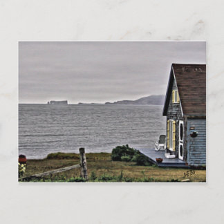 セントローレンス川を眺める小さな家 ポストカード