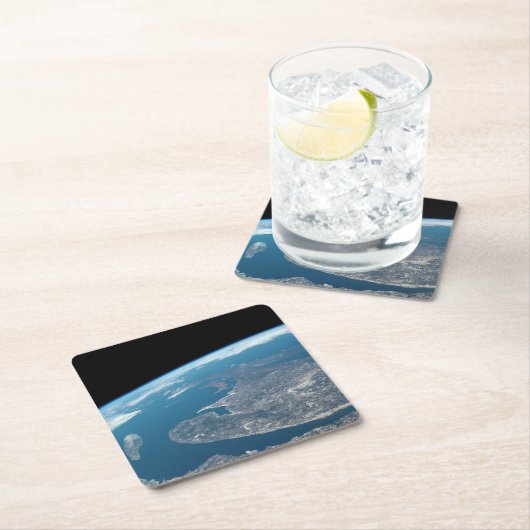 セントローレンス湾とカナダ。 スクエアペーパーコースター (インサイチュ)