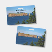 セントローレンス湾のパーセ岩 バッジ (表裏)