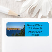 セントローレンス湾のパーセ岩 ラベル (インサイチュ)