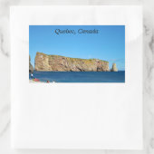 セントローレンス湾のパーセ岩 長方形シール (バッグ)