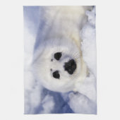 セントローレンス湾の竪琴のシールパイプ キッチンタオル (縦)