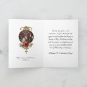 セントヴァレンティーンズデイ宗教的祈りの言葉ホリデーカード シーズンカード (内部)