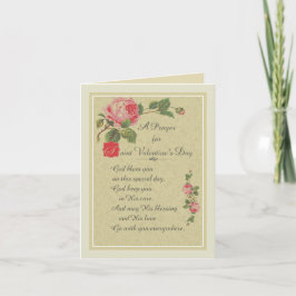 セントヴァレンティーンズデー祈りの言葉ヴィンテージ シーズンカード