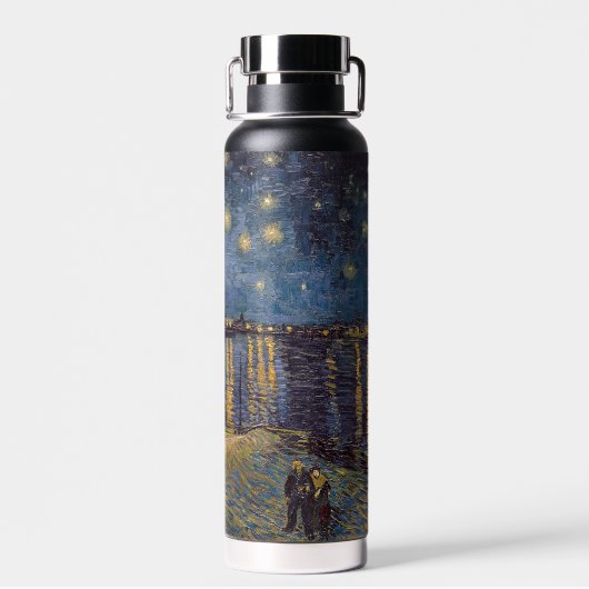 セントヴァンゴッホによってローネ川の上の星空の夜 ウォーターボトル (背面)