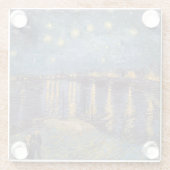 セントヴァンゴッホによってローネ川の上の星空の夜 ガラスコースター (裏面)