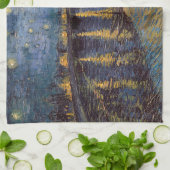 セントヴァンゴッホによってローネ川の上の星空の夜 キッチンタオル (折り畳み)