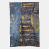 セントヴァンゴッホによってローネ川の上の星空の夜 キッチンタオル (縦)