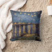 セントヴァンゴッホによってローネ川の上の星空の夜 クッション (ブランケット)