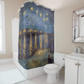 セントヴァンゴッホによってローネ川の上の星空の夜 シャワーカーテン (インサイチュ)