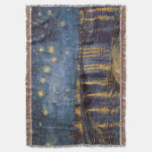 セントヴァンゴッホによってローネ川の上の星空の夜 スローブランケット (正面縦)