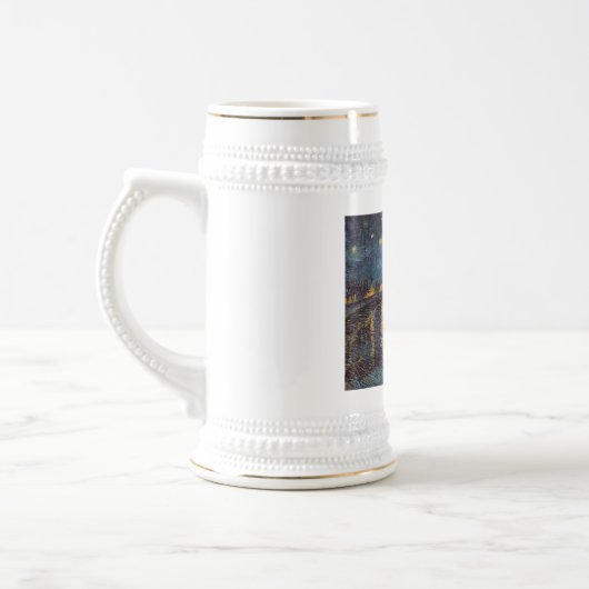 セントヴァンゴッホによってローネ川の上の星空の夜 ビールジョッキ (左)