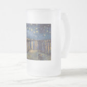 セントヴァンゴッホによってローネ川の上の星空の夜 フロストグラスビールジョッキ (正面右)