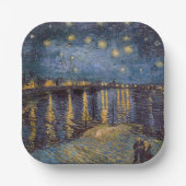 セントヴァンゴッホによってローネ川の上の星空の夜 ペーパープレート (正面)