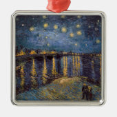 セントヴァンゴッホによってローネ川の上の星空の夜 メタルオーナメント (正面)