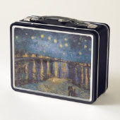 セントヴァンゴッホによってローネ川の上の星空の夜 メタルランチボックス (裏面)