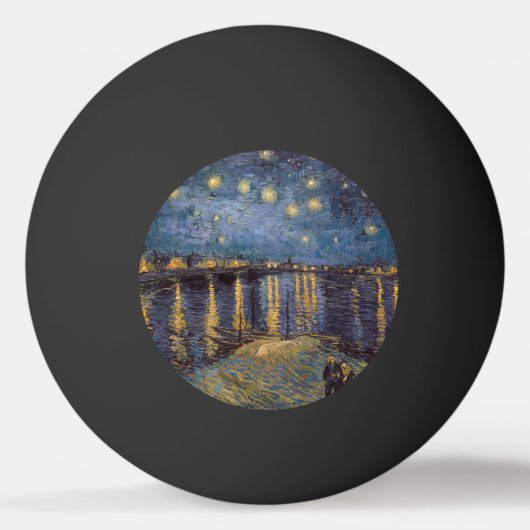 セントヴァンゴッホによってローネ川の上の星空の夜 卓球ボール (正面)