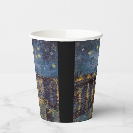 セントヴァンゴッホによってローネ川の上の星空の夜 紙コップ (左)