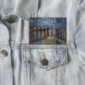 セントヴァンゴッホによってローネ川の上の星空の夜 缶バッジ (インサイチュ)