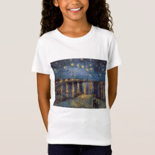 セントヴァンゴッホによってローネ川の上の星空の夜 Tシャツ