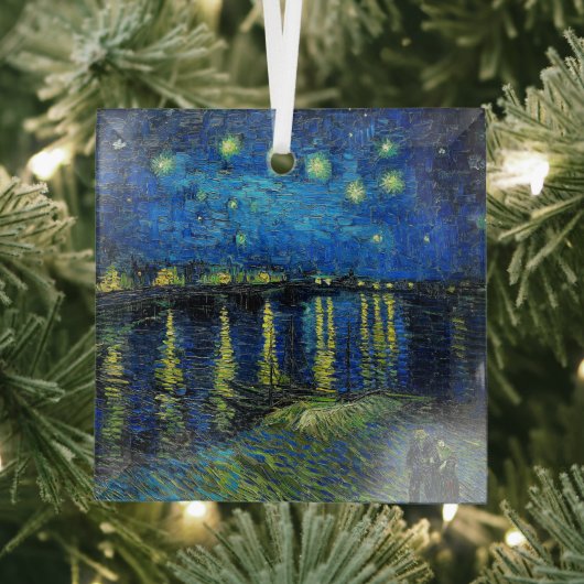 セントヴァン・ゴッホによるローネ上空の星空の夜 ガラスオーナメント (インサイチュ)