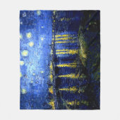 セントヴァン・ゴッホによるローネ上空の星空の夜 フリースブランケット (正面)